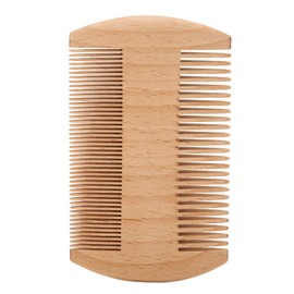 Lice Comb, Wooden Beard Comb, Professional Portable Double-Sided Lice Comb with Fine Teeth (10 x 6 cm / 3.9 x 2.4 inches)