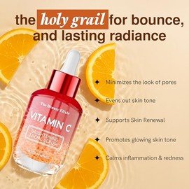The Beauty Elixir Suero de Vitamina C para el Rostro - Probado por Dermatólogos - Antienvejecimiento y Eliminador de Manchas Oscuras - Iluminador, Bel