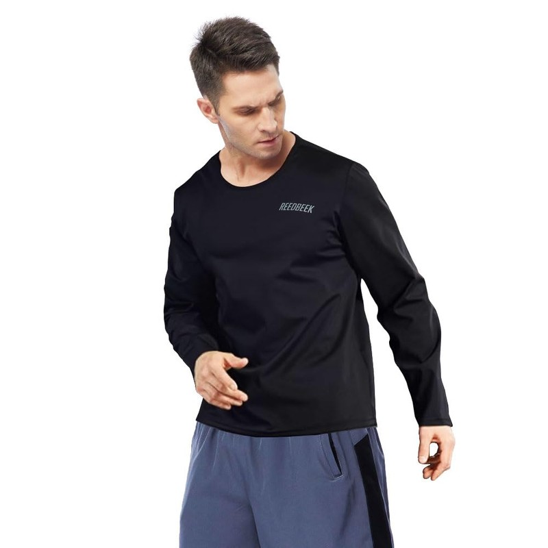 REEDBEEK Men's Sauna Suit Long Sleeve Waist Trainer Heat Trapping