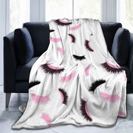 Ivarunner Eyelash Blanket, Lash Blanket for Lash Bed, Mothers Day Blanket, Super Soft Throw Blanket for Couch Sofa Bed Lash Room Decor, Get Well Gifts for Women Girl Lash Decor 50"x 60"