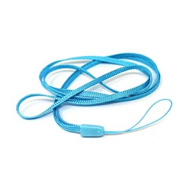 System-S 5x Neck Strap with Loop for Smartphone MP3 Player Blue