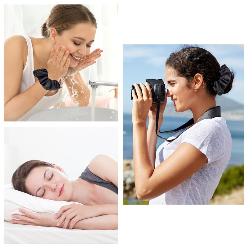 3 Stück Haargummis Damen, Geldversteck zum Verstecken, mit Reißverschluss Tasche,