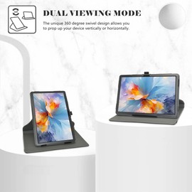 LiuShan Rotating Case for Blackview Tab 16 Pro, 360° Rotating Stand Function Case for Blackview Tab 16 Pro/CHUWI HiPad 11 Tablet 11 Inch Android Tablets, Black