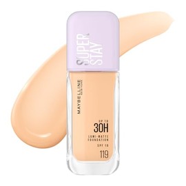 Maybelline Base de maquillaje líquida Superstay Lumi Matte Tono 119, 40ml - Efecto mate luminoso hasta por 30H, fórmula ligera de larga duración a prueba de agua y sudor