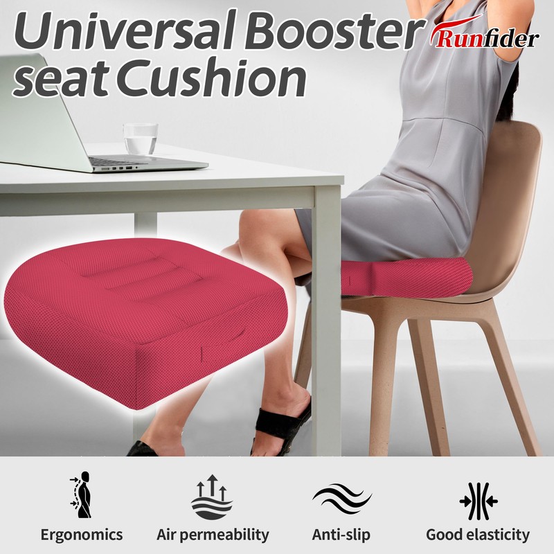 runfider Car Booster Thick Height Adjustable Seat Cushion with Breathable