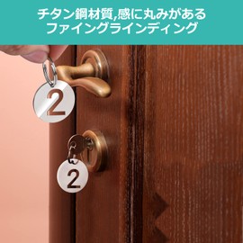 Pacify Set of 35 Stylish Number Keychains, Round Number Keychains, 1-35, Stainless Steel, Door Number Tags, Double Sided, Openwork, Burr-free, Waterproof, High Temperature Resistant, Keyring Included (Round, No. 1-35)