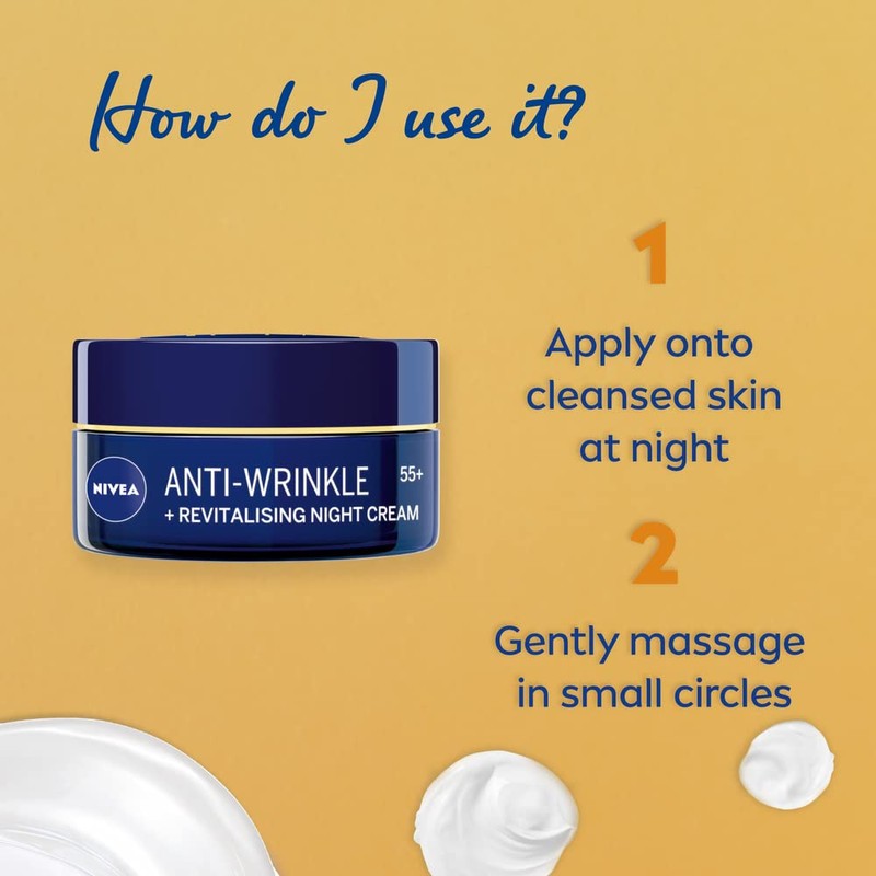 NIVEA Anti-Wrinkle + Revitalising Night Cream 55+ 50 ml