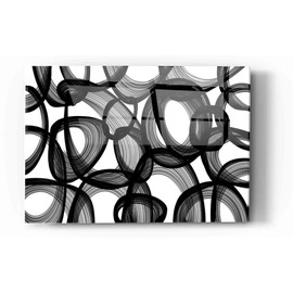 Epic Art 'Abstract Black and White 2015' by Irena Orlov, Acrylic Glass Wall Art, 16"x24"