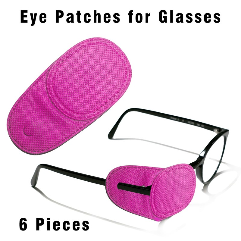 4 Pack Eye Patch for Glasses, Reusable Left & Right