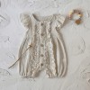 Verano Bebé Niña Encaje Hongo Borde Onesie