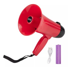 Kmow Recargable Megáfono Usb 25w Con Sirena Bluetooth Y Grabador