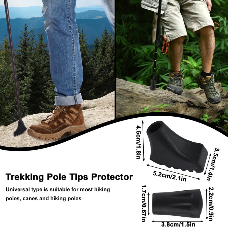 HOMMDECO Mixed Trekking Pole Foot Cover Set 10 PCS Rubber