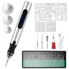 Electric Engraving Pen with 33 Pcs Burr Bits, 5 Pcs
