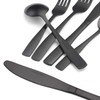 Matte Black Silverware Set, Satin Finish 20-Piece Stainless Steel Flatware