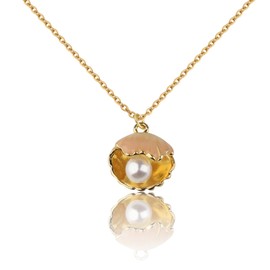 Seashell Pendant Necklace Beach Lover Gifts Scallop Necklace Enamel Pink Seashell Jewelry Gifts Seashell jewelry