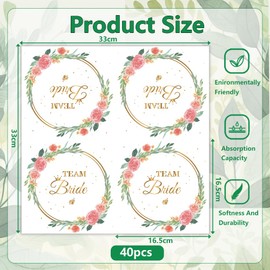 Glamifyr Pack of 40 JGA napkins, team bride napkins, bachelor party, women, decoration for women, party decoration, hen party, table decoration, bachelor party, hen party