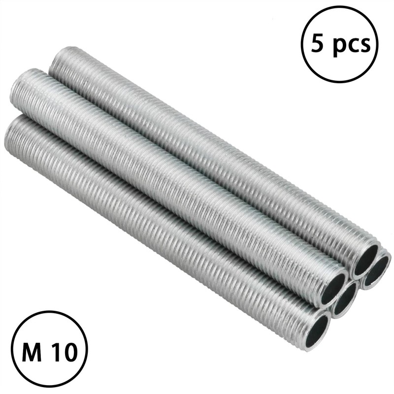 CHENJIN Lamp Pipe Nipple 5PCS M10 Thread 80mm Long 1mm