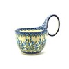 Polish Pottery Loop Handle Bowl - Blue Bells