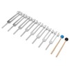 8pcs Tuning Fork Set Aluminum Alloy Tuning Fork 126.22Hz Sound