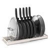 Anhow Pan Organiser, Expandable Pan Holder for Drawer, Lid Holder