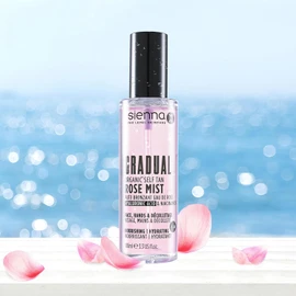 Sienna X Gradual Organic Self Tan Rose Mist Hyaluronic Acid & Niacinamide Facial Tanner