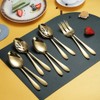 HOMQUEN Gold 10-Piece Serveware Cutlery Set, Stainless Steel Serving Utensil