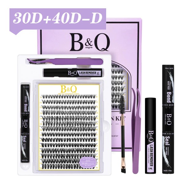 Kit De Extensiones De Pestañas 30D+40D BQlash Curvatura D 9-16mm