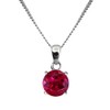 Handmade 6mm Faceted Round Lab Created Ruby Gemstone 925 Sterling