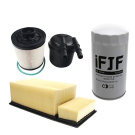 iFJF FD4615 Fuel Filter and FL2051S Oil Filter FA-1902 Engine Air Filter Replacement for 2011-2016 F250-F550 Super Duty 2016 F650-F750 6.7L V8 Diesel Engine Replaces BC3Z-9N184-B BC3Z-6731-B