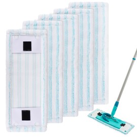 Sgizoku 5 Mop Covers Compatible with Leifheit Clean Twist M Ergo Micro Duo Floor Mops, 2 Types Microfibre System Replacement Cover for All Floors, Efficient Water Absorption, Strong Decontamination