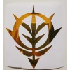 Mobile Suit Bandai Gundam Zeon Emblem Logo Gold Sticker Vinyl