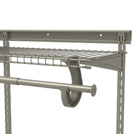 ClosetMaid SuperSlide Adjustable Hanging Closet Rod from 2 to 4 ft. for Closet Organizer Systems, Nickel Finish