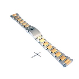 Speidel Mens Speidel 18-22MM Two-Tone Watch Bracelet