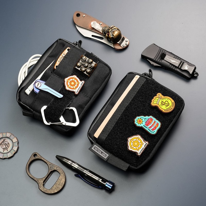 TACTICAL GEEK Storage A3 EDC Pouch Organizer, Nylon Multi-Functional Utility