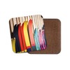 1 x Colourful Skis Coaster - Ski Skiing Winter Sports