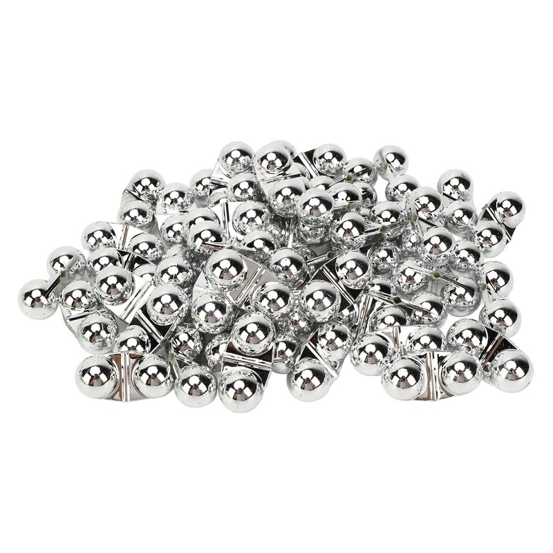 50PCS Fishing Double Rattle Metal Sea Fishing Attractor Bell Beads