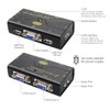 2 Port USB 2.0 VGA KVM Switch Up to 2048x1536