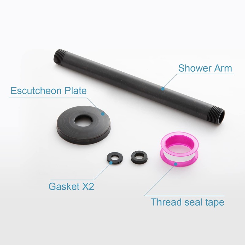 OFFO Shower Arm with Flange, 10 Inches Oil Rubbed Bronze