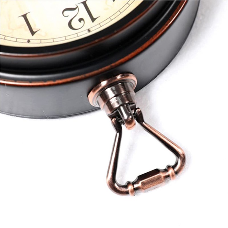 SWHONG Rural Mantle Clock Metal Clock Home Decoration Mantle clock