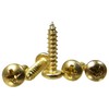 100pc. #4 x 1/2" Brass-Plated Phillips Round-Head Wood Screws
