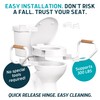Lunderg Raised Toilet Seat with Handles - Round/Standard - Easy