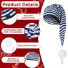 Eurzom 2 Pcs Men's Night Cap Striped Pajama Hat Adjustable