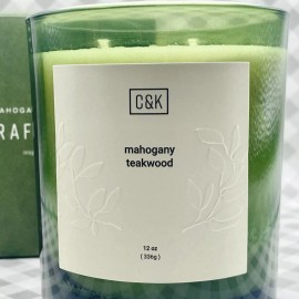CRAFT & KIN Mahogany Teakwood 2-Wick Scented Candle 12oz ••NEW IN BOX••