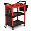 DWVO Auto Detailing Cart with Wheels, 3-Tier Rolling Tool Organizer