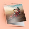 1 x Greeting Card Red Motocross Bike Motorbike - Blank