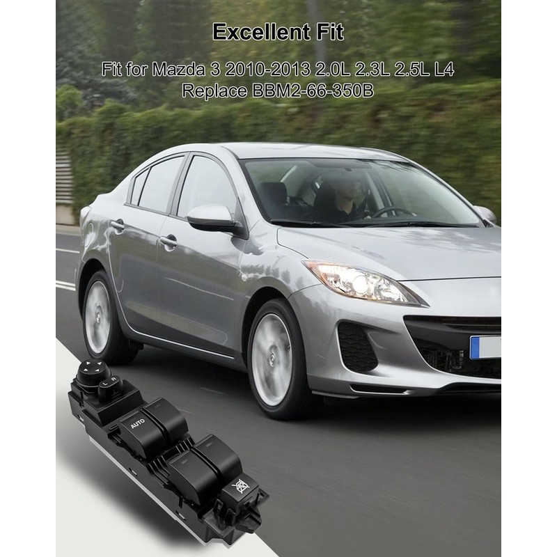 Master Power Window Switch Compatible with Mazda 3 2010 2011