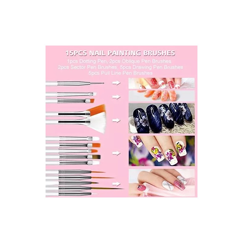 Saviland Gel Para Uñas Saviland 12 Colores Con 15 Pinceles