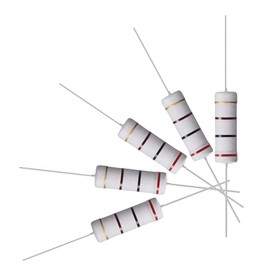 sourcing map 10Pcs 200 Ohm Resistor, 5W 5% Tolerance Metal Oxide Film Resistors, Axial Lead, Flame Proof for DIY Electronic Projects and Experiments