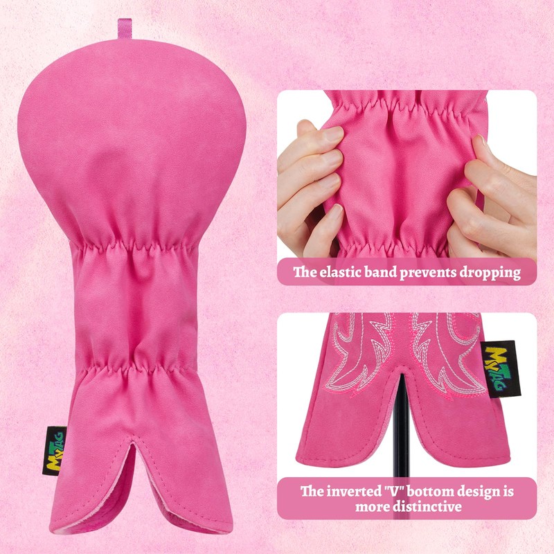 mytag Pink Golf Club Head Covers, Western Cowboy Retro Golf