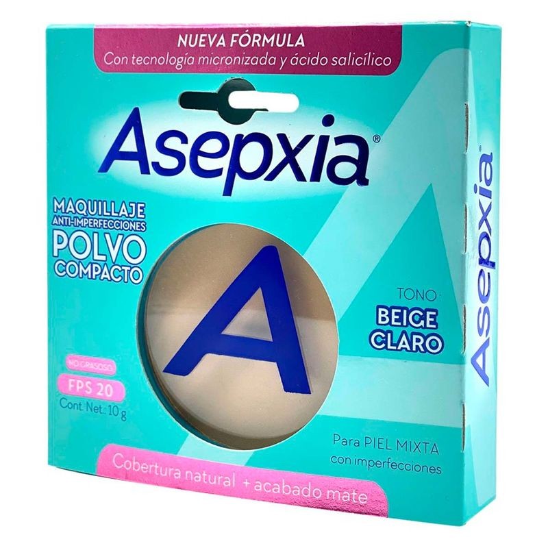 Maquillaje en Polvo Compacto Asepxia Bb Beige Claro 10g